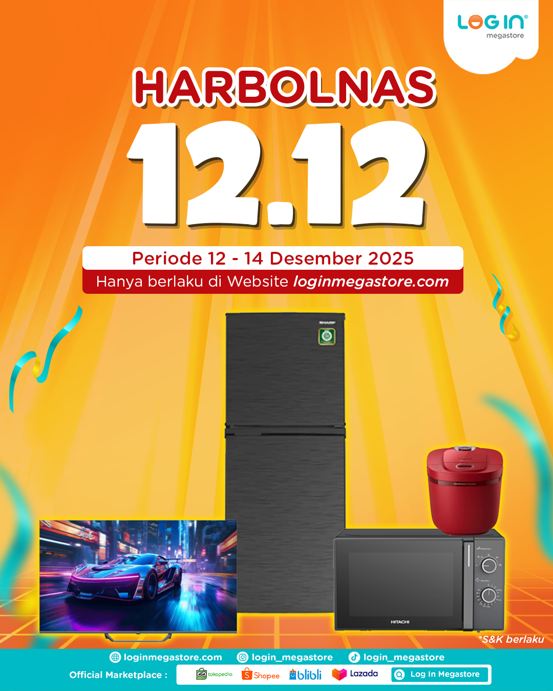 Banner 12.12 HARBOLNAS - Login Megastore